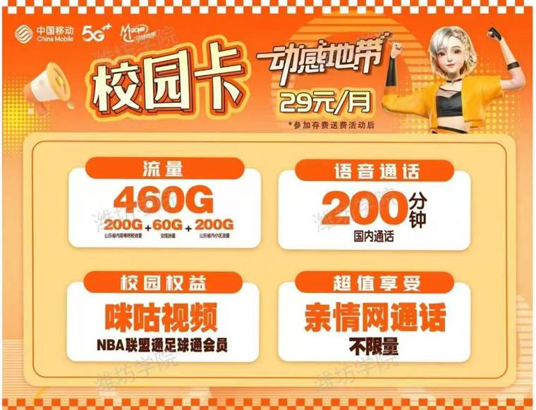 校园卡套餐宣传图